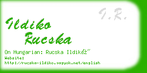 ildiko rucska business card